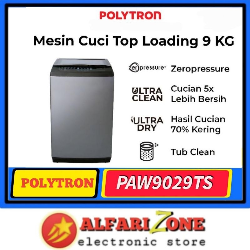 POLYTRON mesin cuci 1 tabung 9 Kg Polytron PAW9029TS mesin cuci 9kg POLYTRON PAW9029 GARANSI RESMI