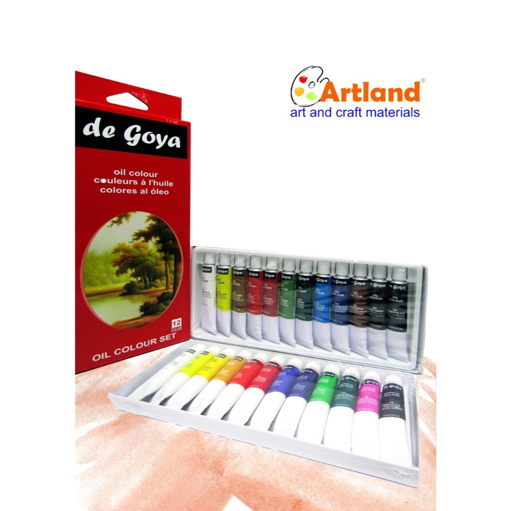 

Cat Minyak De Goya Oil Color Set 12 Warna x 12ml – Cat Lukis Kanvas, Kayu, Kertas – Artist Grade
