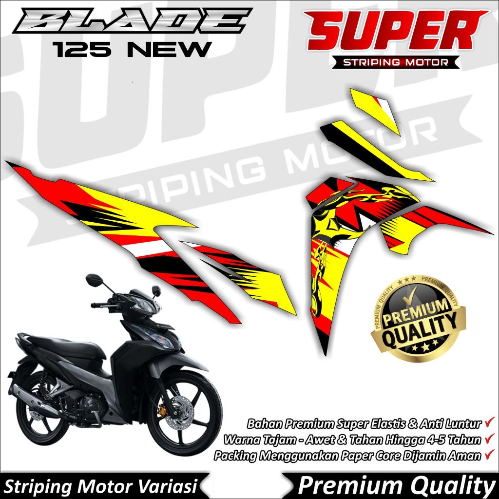 Stiker Blade 125 New Anti Luntur keren Striping Blade New Striping Honda Blade 110 125 New Racing