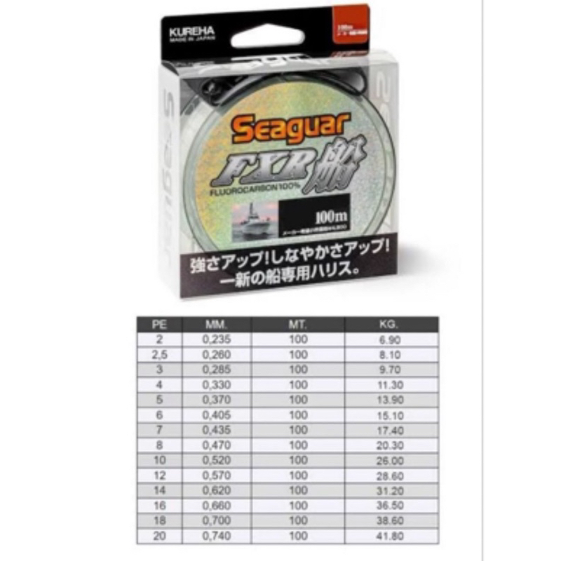 LEADER SEAGUAR FXR FC 100M MADE IN JAPAN