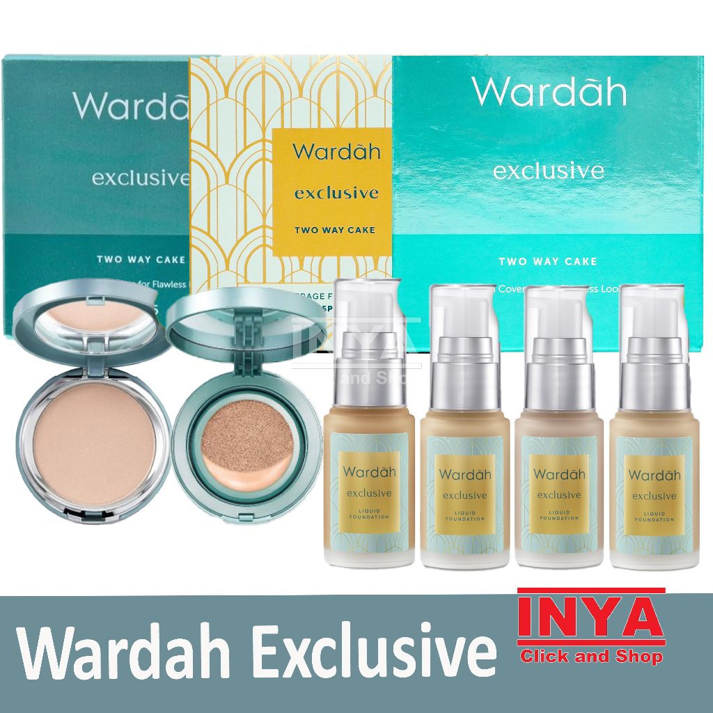 Wardah Exclusive Series Two Way Cake Cushion & Liquid Foundation - Bedak