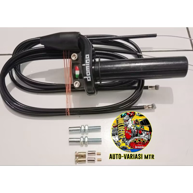 gas spontan 2 kabel tali gas serat panjang 190cm universal buat semua motor nmax Lexi vixion satria 