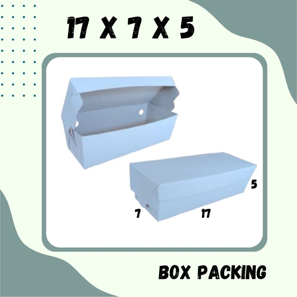 

Box Sosis KW 17x7x5 Corndog Packing Corn Dog Sosis Bakar Tokkebi Hottang Ivory Dus Kemasan Makanan Sate Taichan