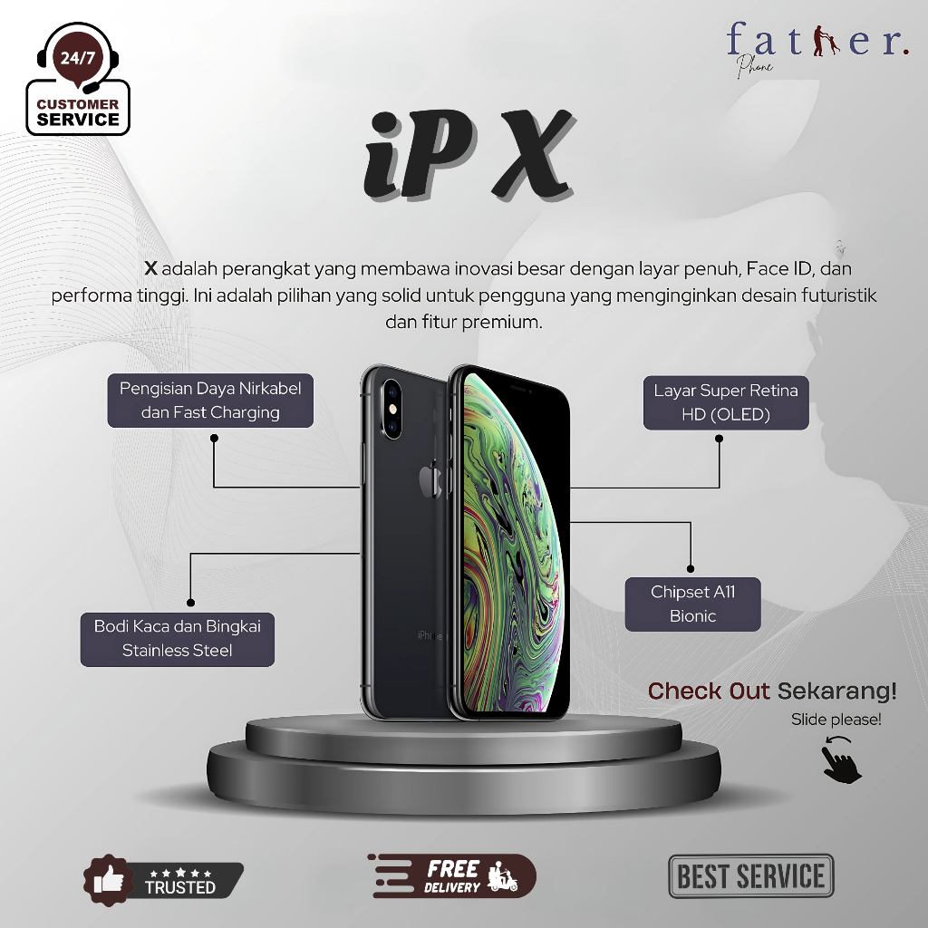 iPhone X Fullset Garansi Resmi