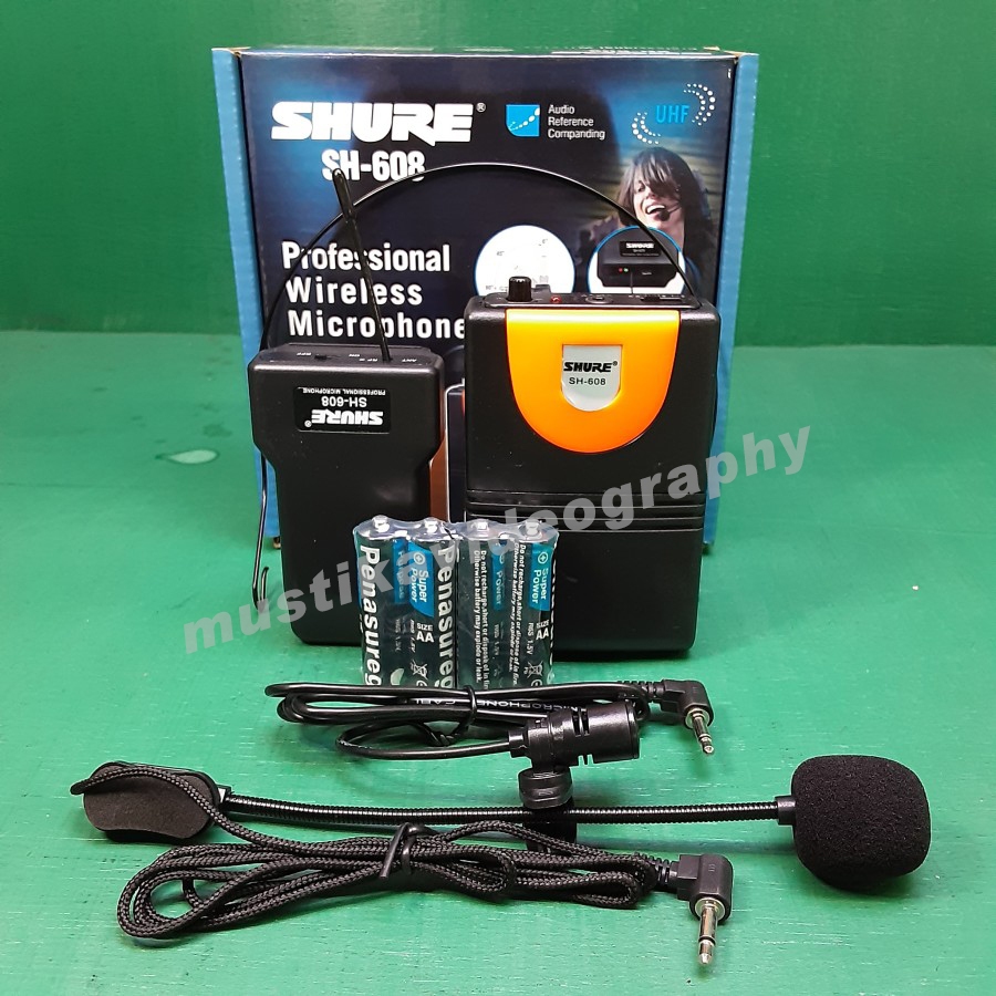 Mic Imam Mic jepit dan bando Wireles shure sh 608 wireless/mic clip on bando shure SH-608