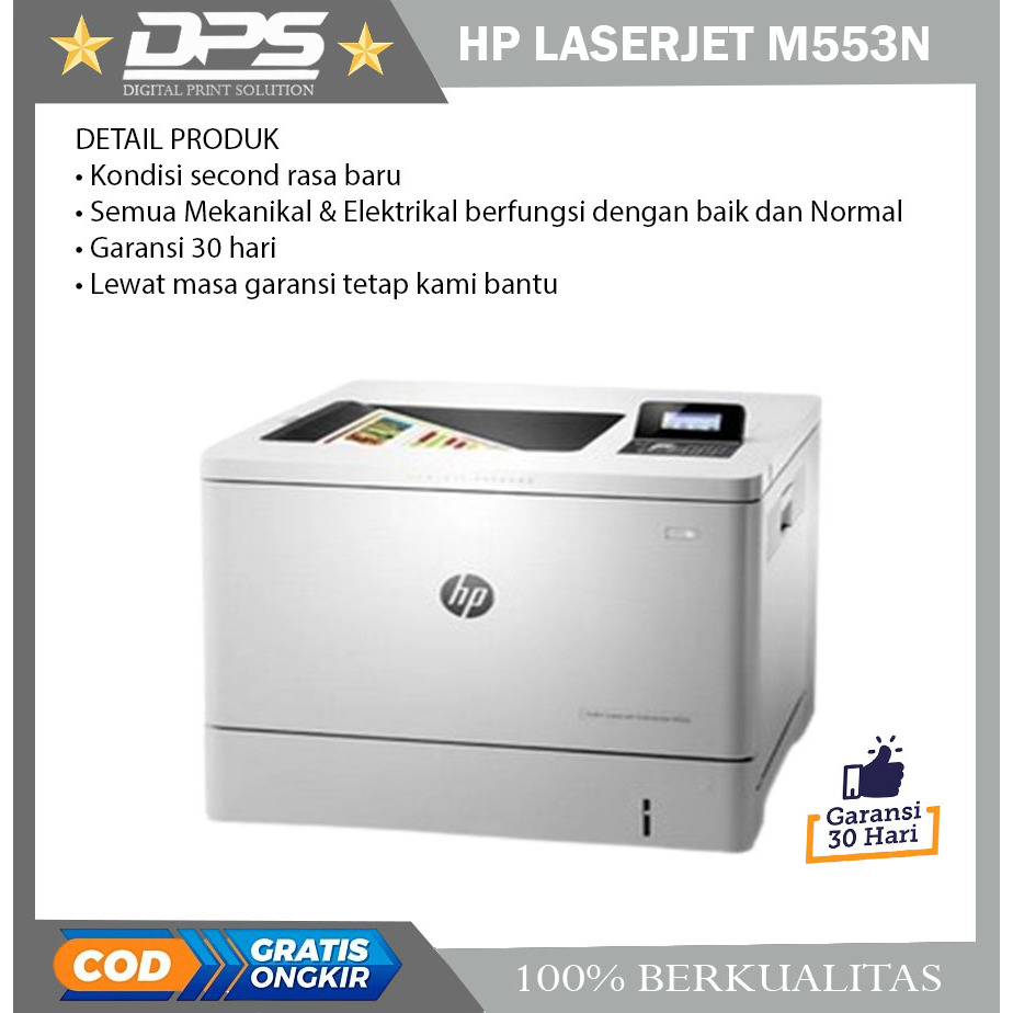 Printer Hp Laserjet Enterprise M553n Printer Warna A4