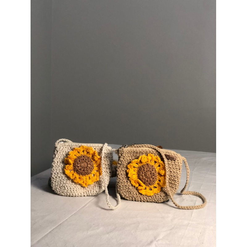 Tas Rajut Anak Karakter Bunga Matahari - Model Terbaru