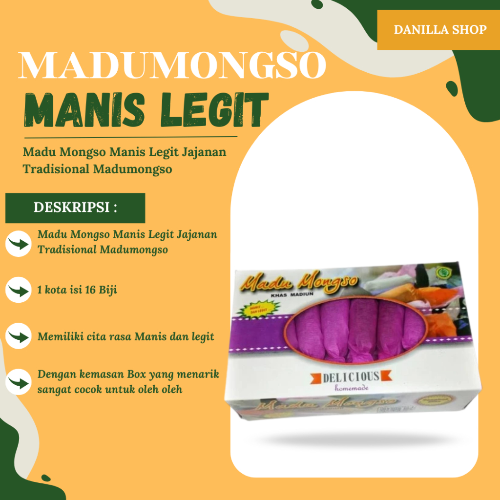 

Madu Mongso Manis Legit Jajanan Tradisional Madumongso Premium