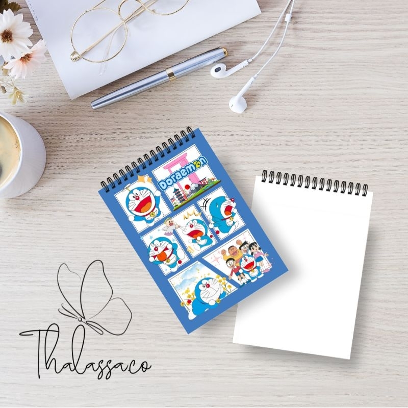 

[Thalassa.co] Buku Tulis Notebook Binder Mini A6 Doraemon