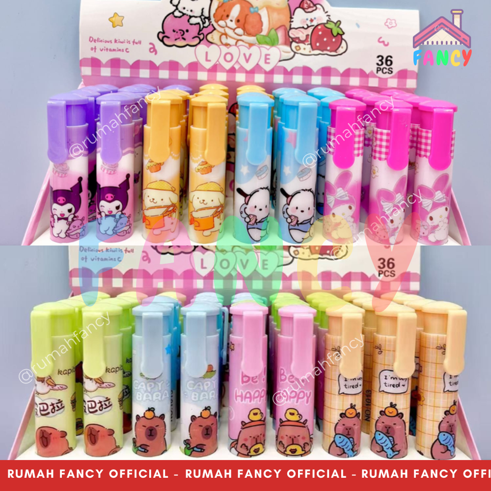 

[1 PCS] Penghapus Mekanik / Hapusan Lantu / Stip Karakter Melodi KUROmoi Kapibara Unik Lucu / Penghapus Pensil Cetek / Karet Penghapus Mekanik Motif Kartun Anak