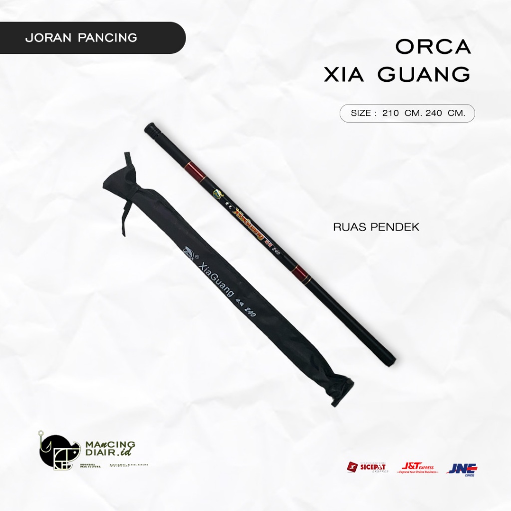Joran Tegek Fiber Orca XiaGuang - Ruas Pendek || 210 240CM