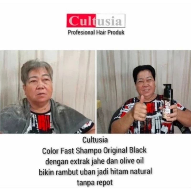 CULTUSIA SHAMPO PENUTUP UBAN / SHAMPO JAHE / ARGAN OIL -HITAM