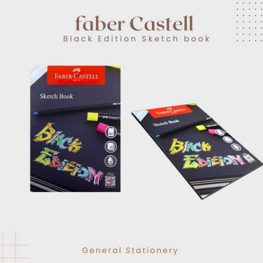 

Faber Castell Black Edition Skecth Book A4 Isi 20 Lembar / Buku Sketsa Merk Faber Castell