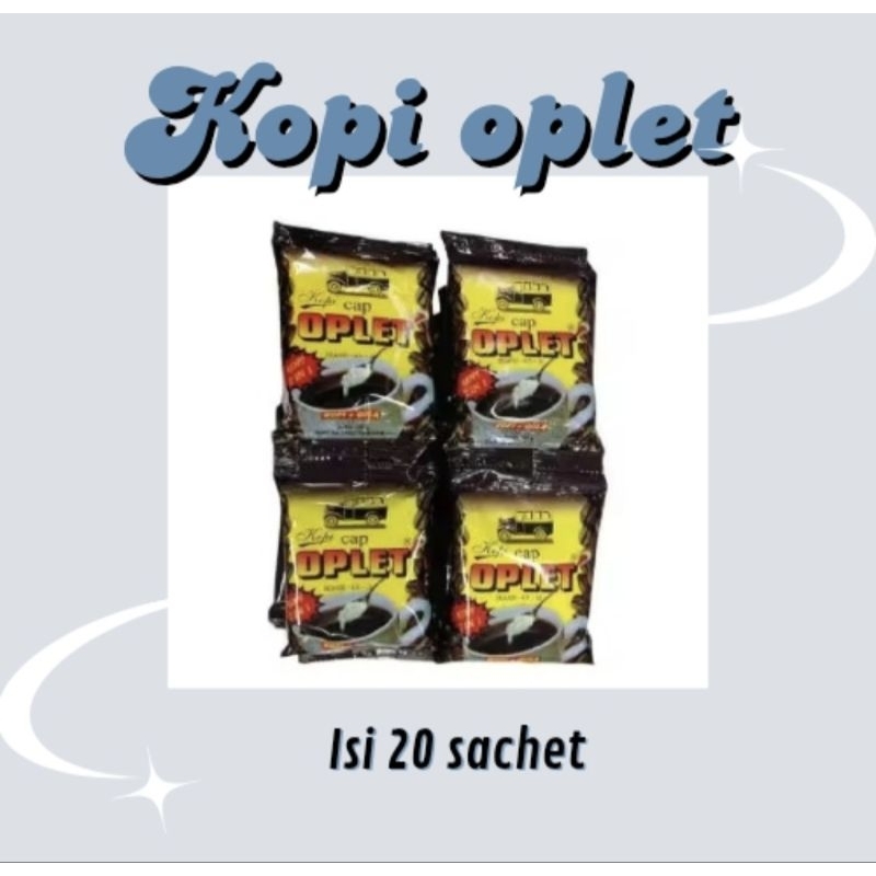 

Kopi oplet + gula ( 1 pak isi 20pcs )