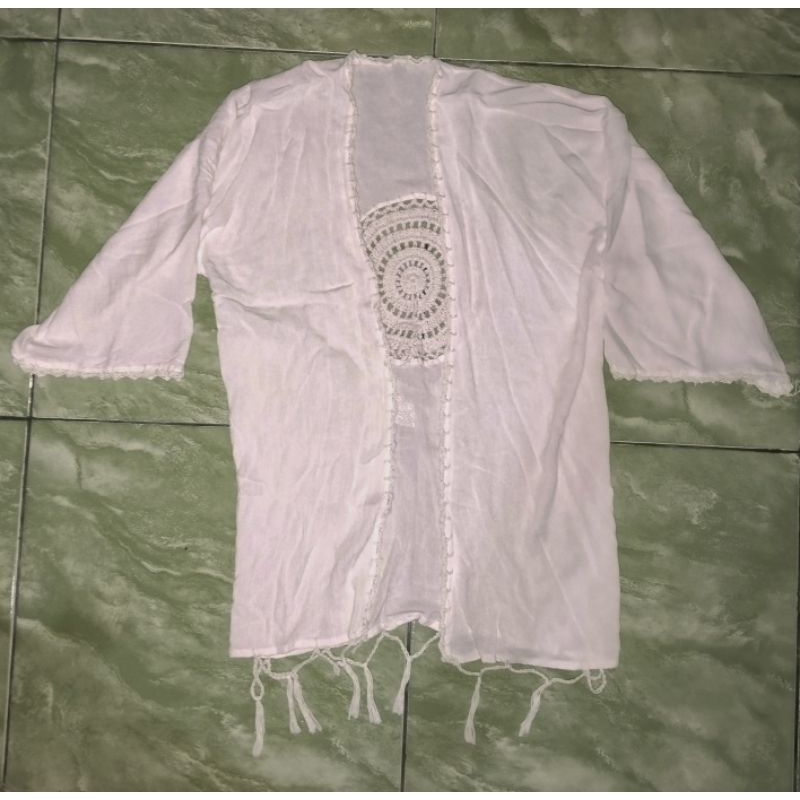 Preloved cardigan putih
