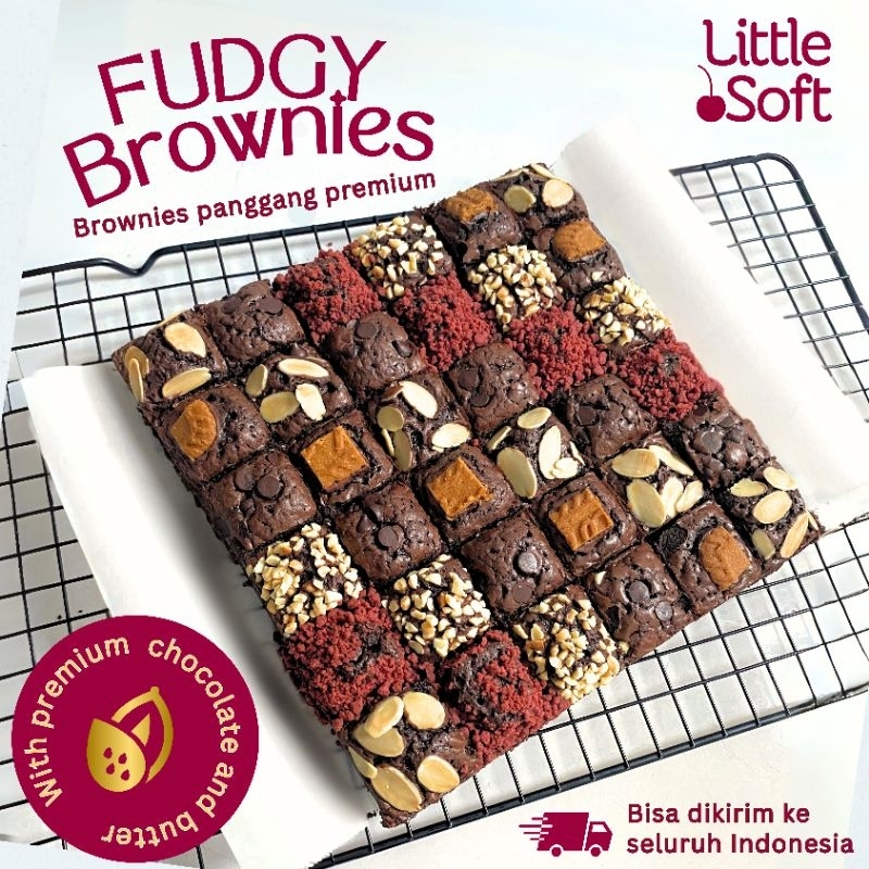 

Fudgy Brownies Panggang Box Sekat isi 9/18/36 bites