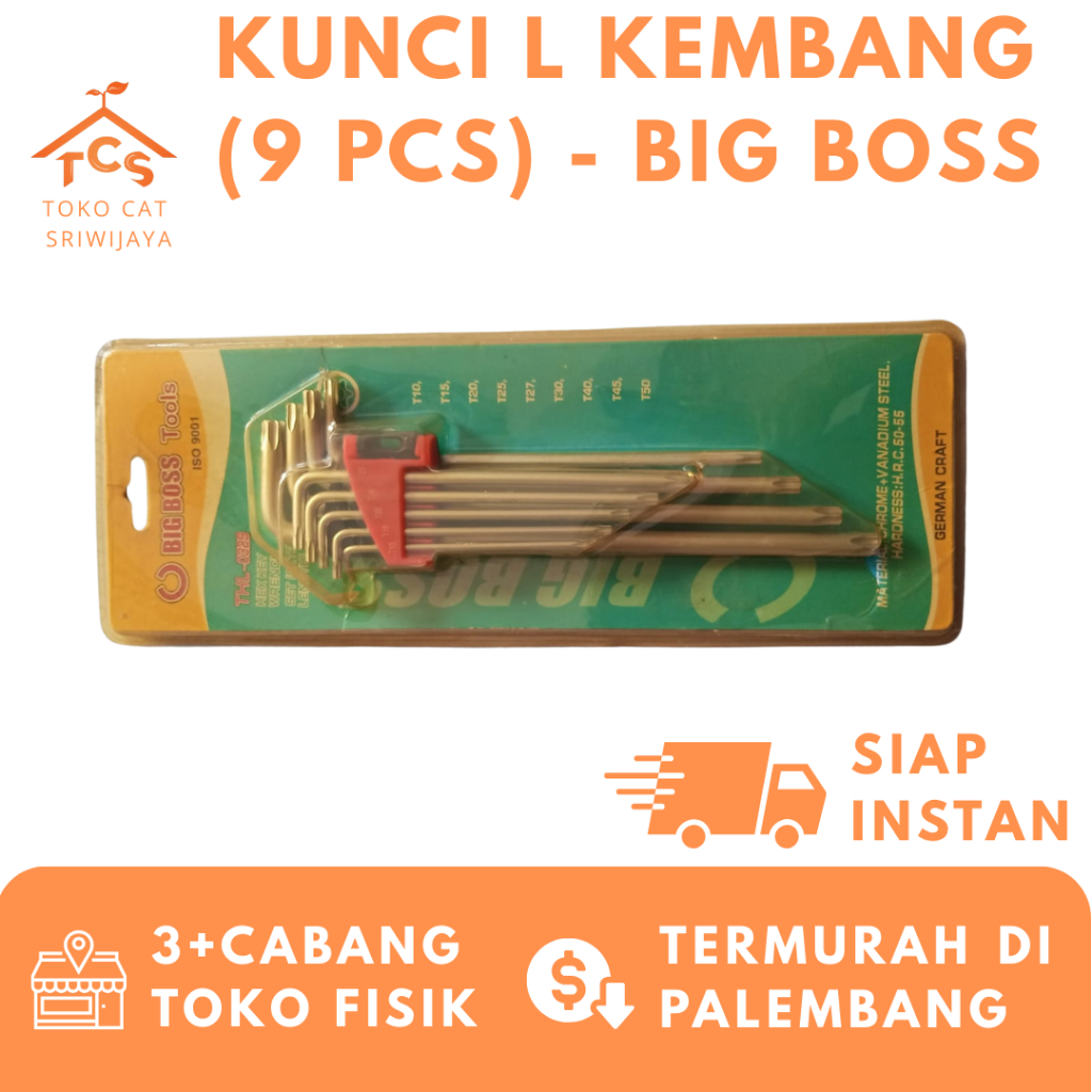 KUNCI  L  KEMBANG  (  9  PCS  )  -  BIG  BOSS
