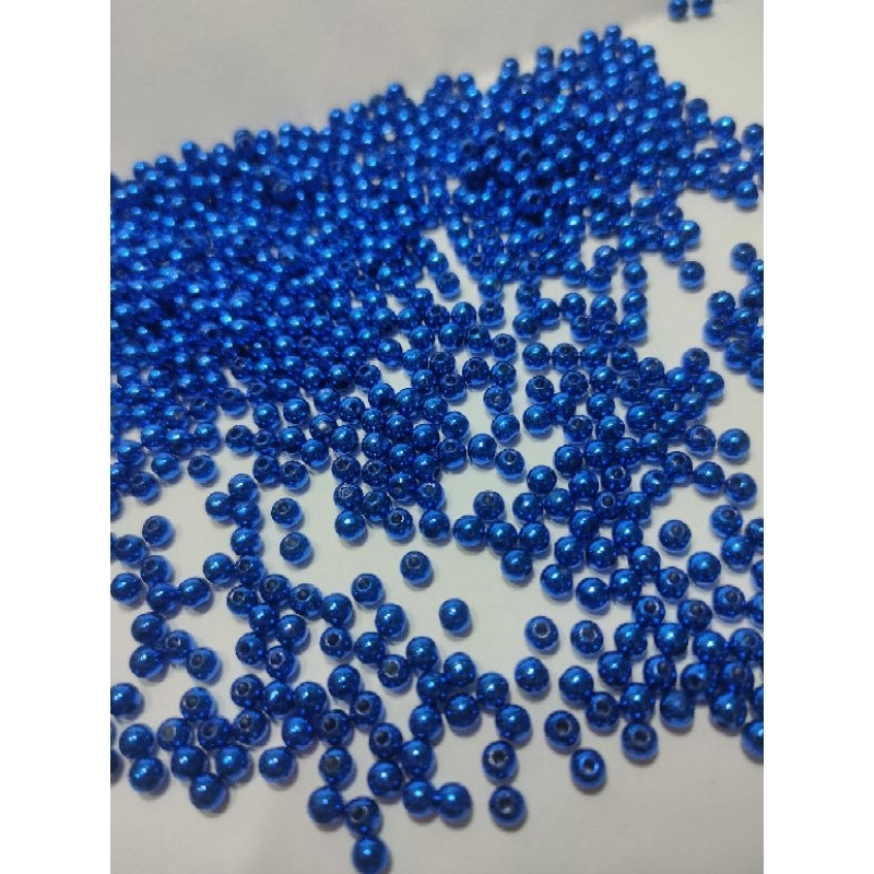 Mutiara metalik 4mm 80gram / Payet mutiara metalik