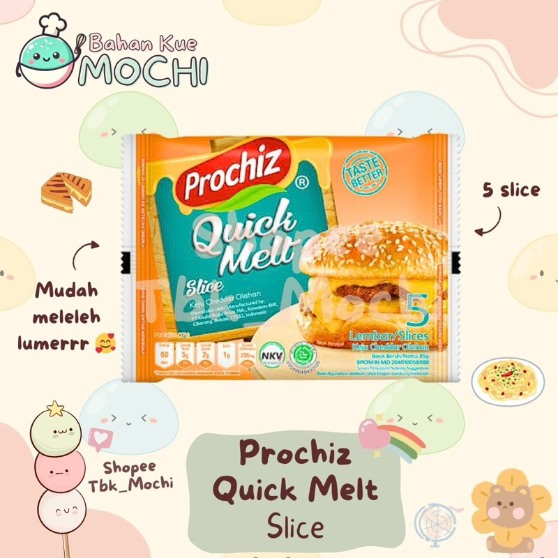 Prochiz Quick Melt Slice / Keju Prochiz Quick Melt Isi 5pcs / Keju Lembaran Prochiz Quickmelt