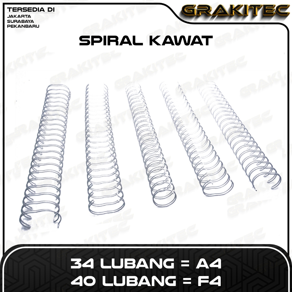 Ring Kawat Spiral Jilid Spiral A4 3:1 | 34 lubang