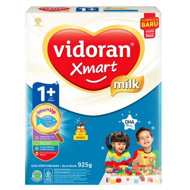 

vidoran Xmart 1+ Susu formula bubuk pertumbuhan Anak 1-3 Tahun rasa Madu