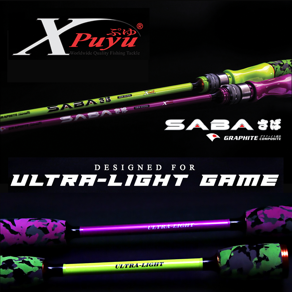 (2SECTION) JORAN PANCING ULTRALIGHT XPUYU SABA GRAPHITE HOLLOW  UL FISHING GAME PANJANG 165/180/190