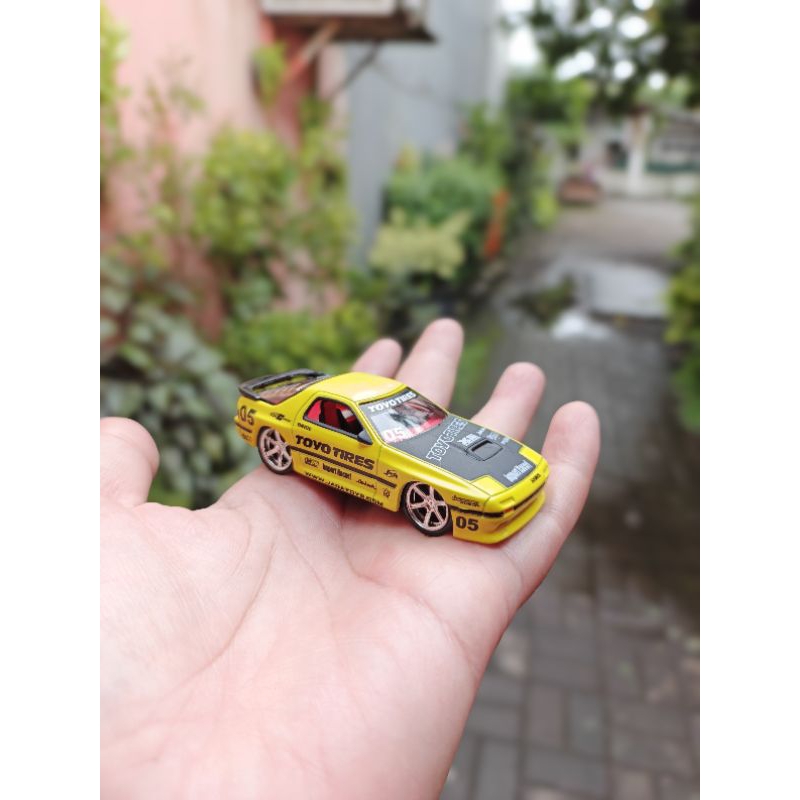 Jada Toys Import Racer Option D -Mazda RX-7 FC3S Yellow Drift Diecast 1/64 Scale