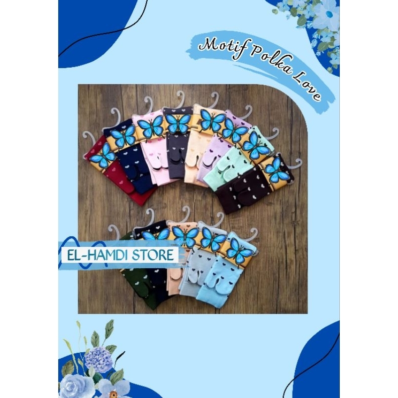 Kaos Kaki Motif/Kaos Kaki Jempol/Kaos Kaki Jempol Motif Polkadot/Kaos Kaki Jempol Motif Polka Love/K