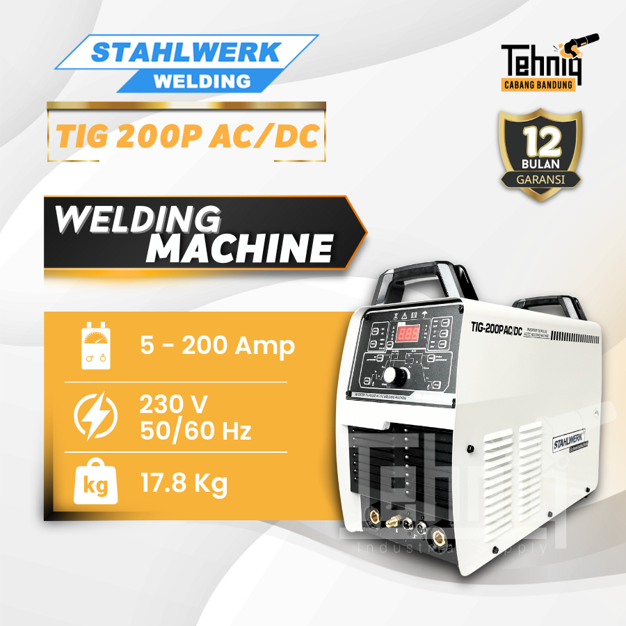 Mesin Las Listrik / Trafo Las STAHLWERK TIG-200PS AC/DC Aluminium Argon AC/DC Pulse