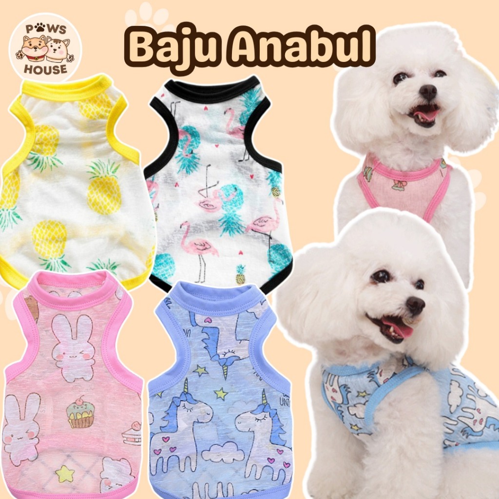 PAWS HOUSE Baju Anjing dan Kucing Cewek Cowok Kecil Besar
