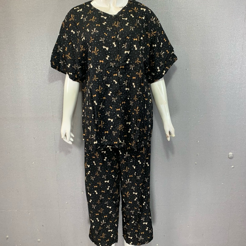 JUMBO STELAN RAYON TEBAL CP LENGAN CP RAYON | BAJU TIDUR AGNES PIYAMA RAYON