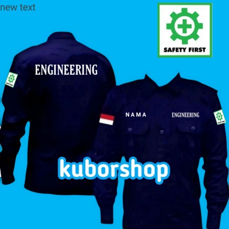 kemeja kerja engineering baju engineering seragam lapangan engineering full bordir