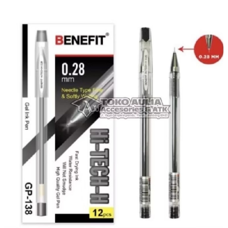 

PEN HI -TECH H BENEFIT 0.28mm MURAH (1Pack/12pcs)