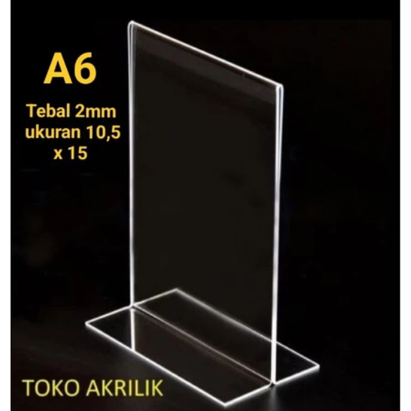 

Nomor Meja Akrilik - acrylic tent holder - tent card - A6 QRIS