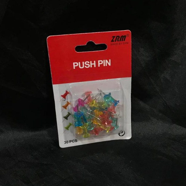 

Push Pin Pin warna warni merk ZRM isi 30pcs