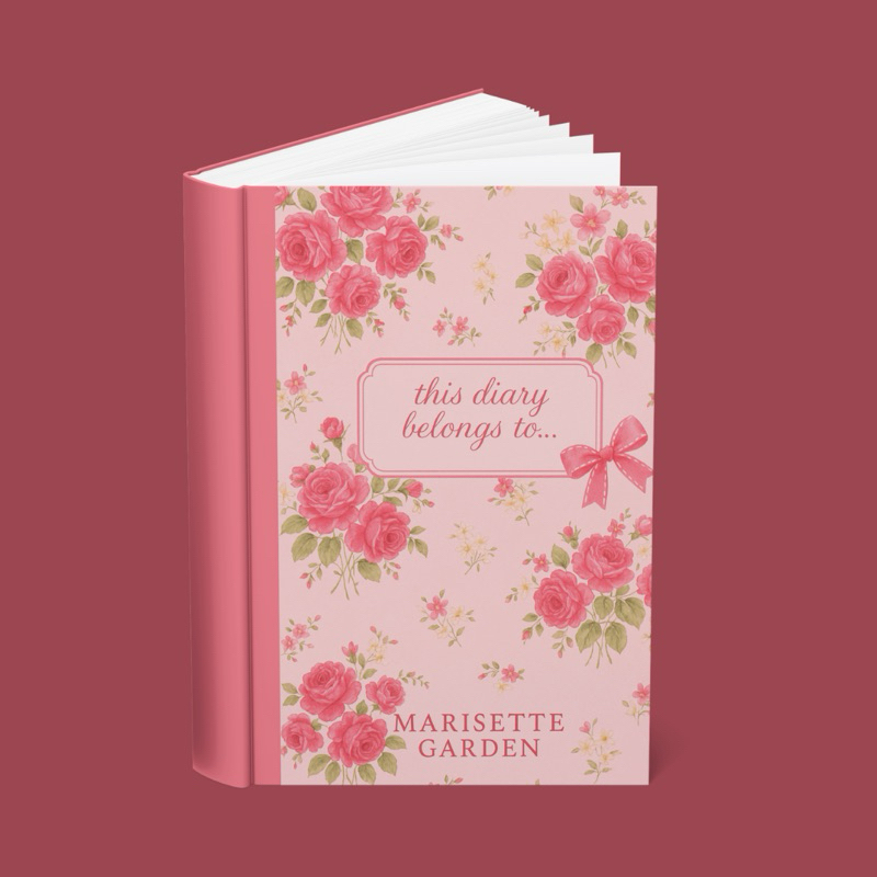 

Red Floral Pattern Customizable Diary | Made Just For You