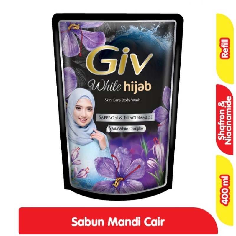 Giv White Hijab Sabun Mandi Cair 400 ml