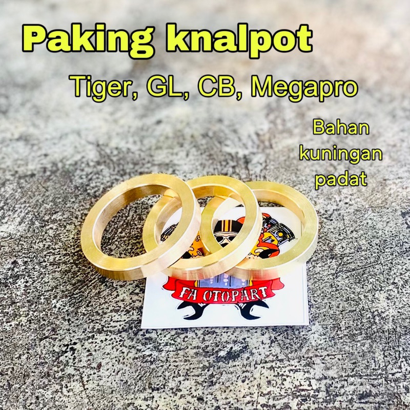 Paking Knalpot Tiger Megapro GL CB Perpak Paking Knalpot Tiger Megapro GL CB Bahan Kuningan Padat