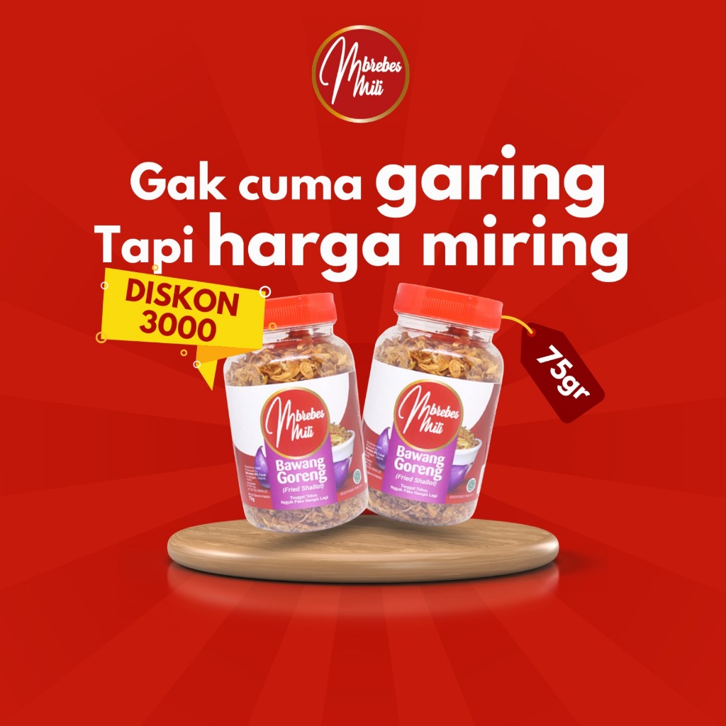 

Paket Hemat Bawang Merah Goreng Tanpa Tepung 75g - Isi 2