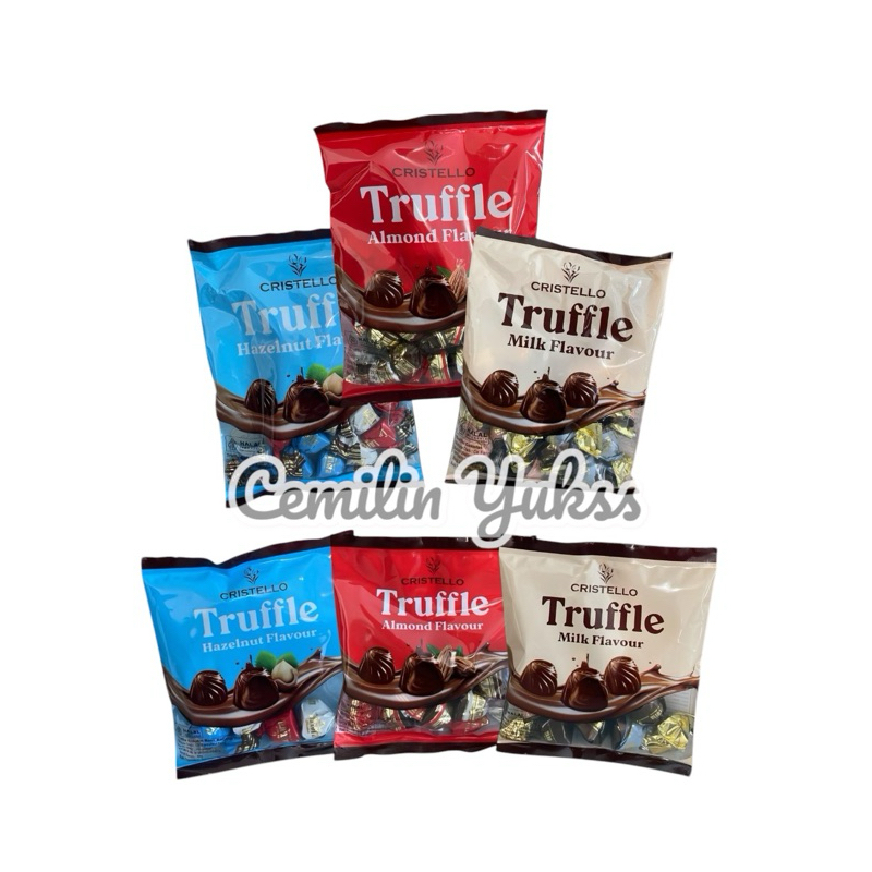 

Cristello Truffle Chocolate 80-230g Truffle Cokelat Rasa Kacang Hazelnut Truffle Milk Truffle Almond