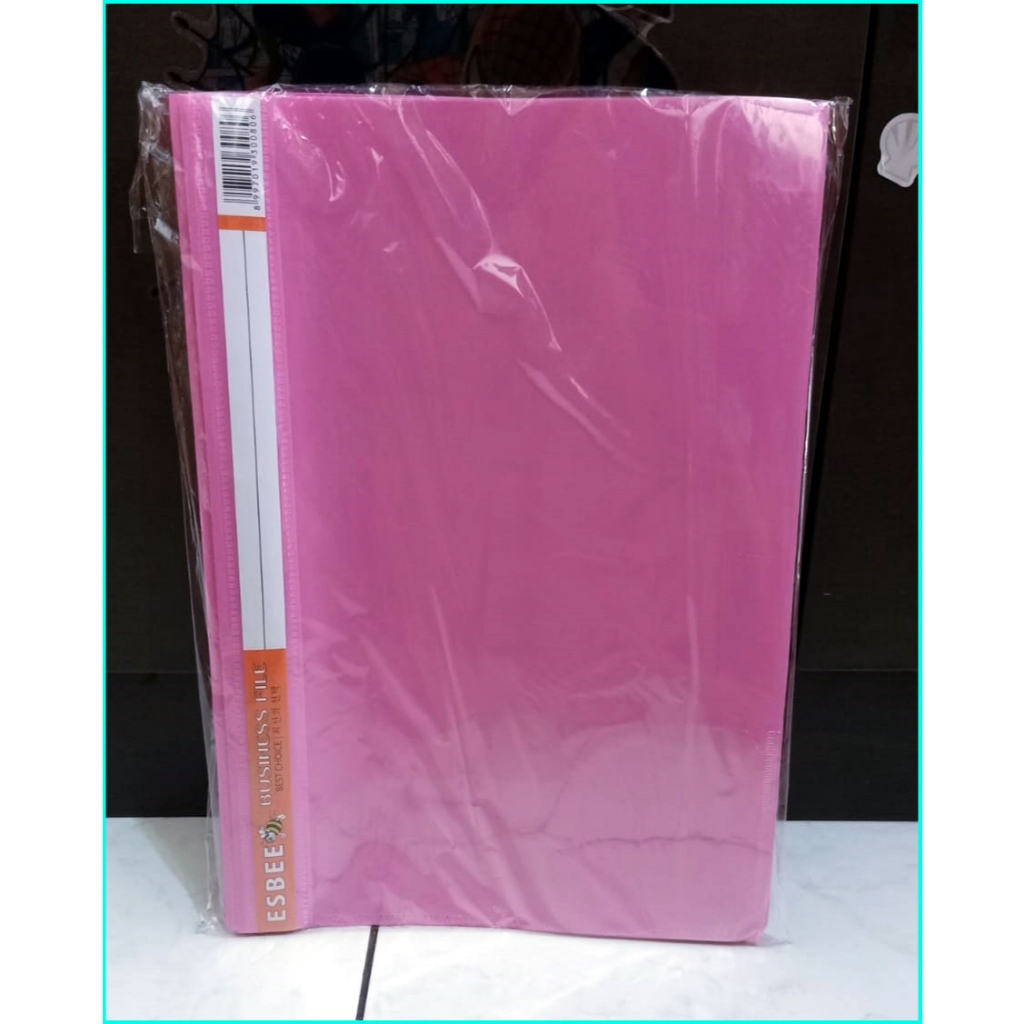 

(12 PCS / 1 PAX WARNA PINK) Map Business File Kantong Folio Esbee / Bisnis File Acco Plastik F4