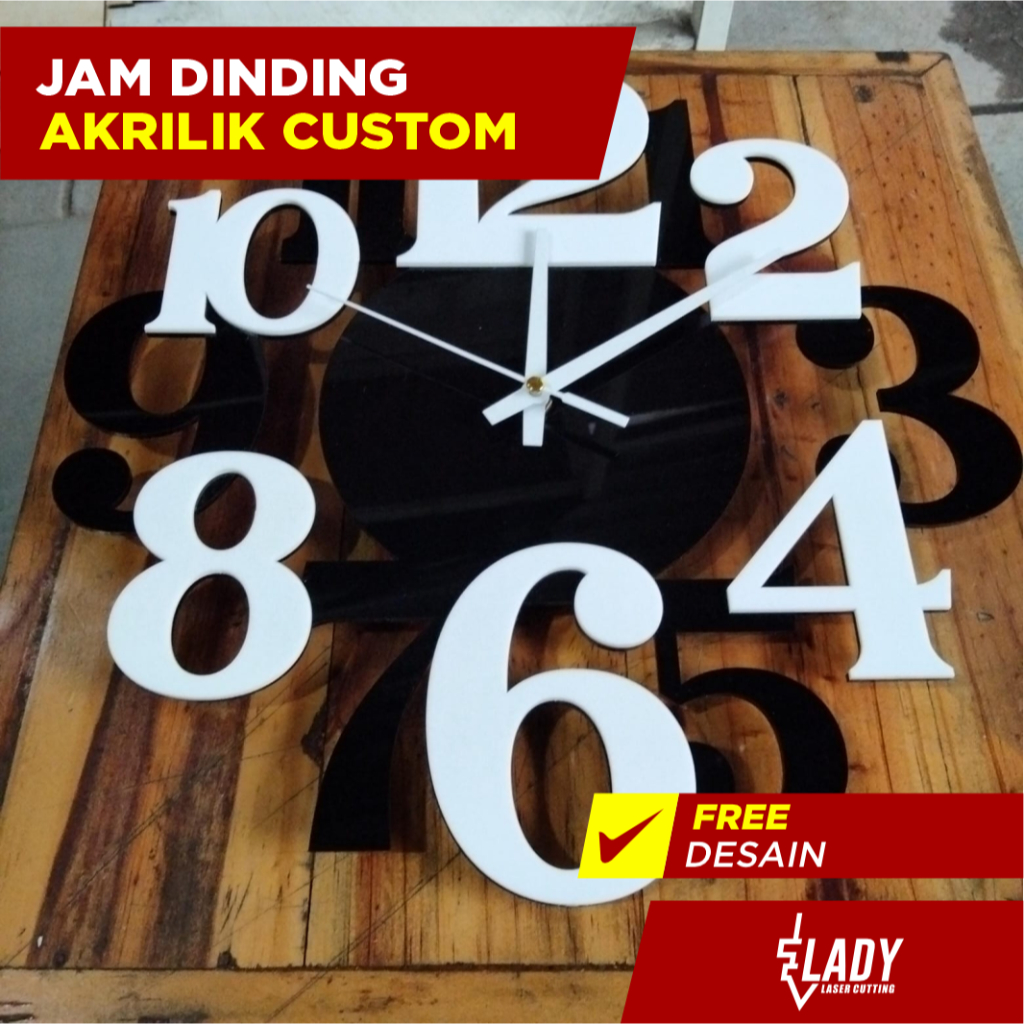 Jam Dinding Akrilik Custom Jam Dinding Unik Jam Dinding Modern Jam Dinding Cutting