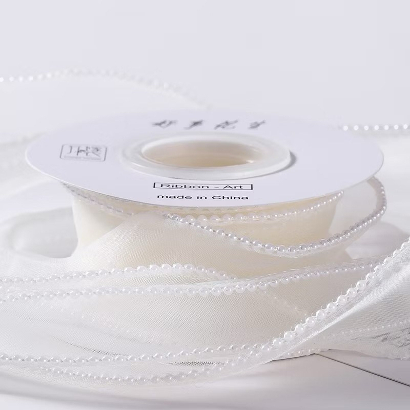 Pita Pinggir Mutiara / pita korea organza
