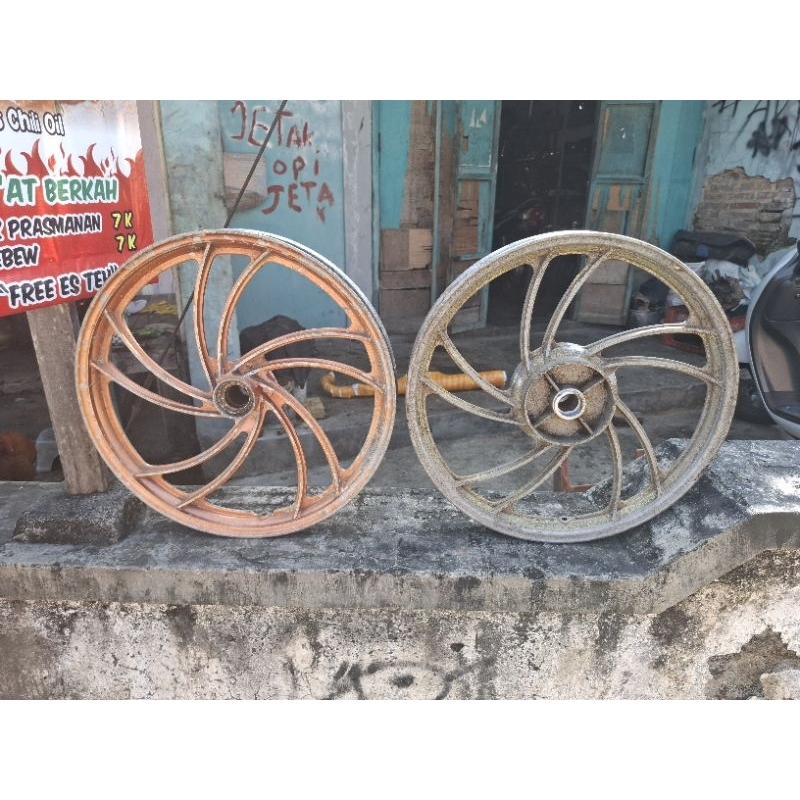 velg racing kipas depan enkei japan belakang scorpion B+ pnp keluarga yamaha rd rxz rzr tzm rxs rx k