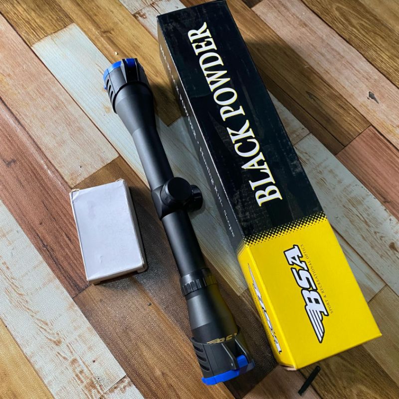 teleskop BSA 4X32 FIX ZOOM flip biru