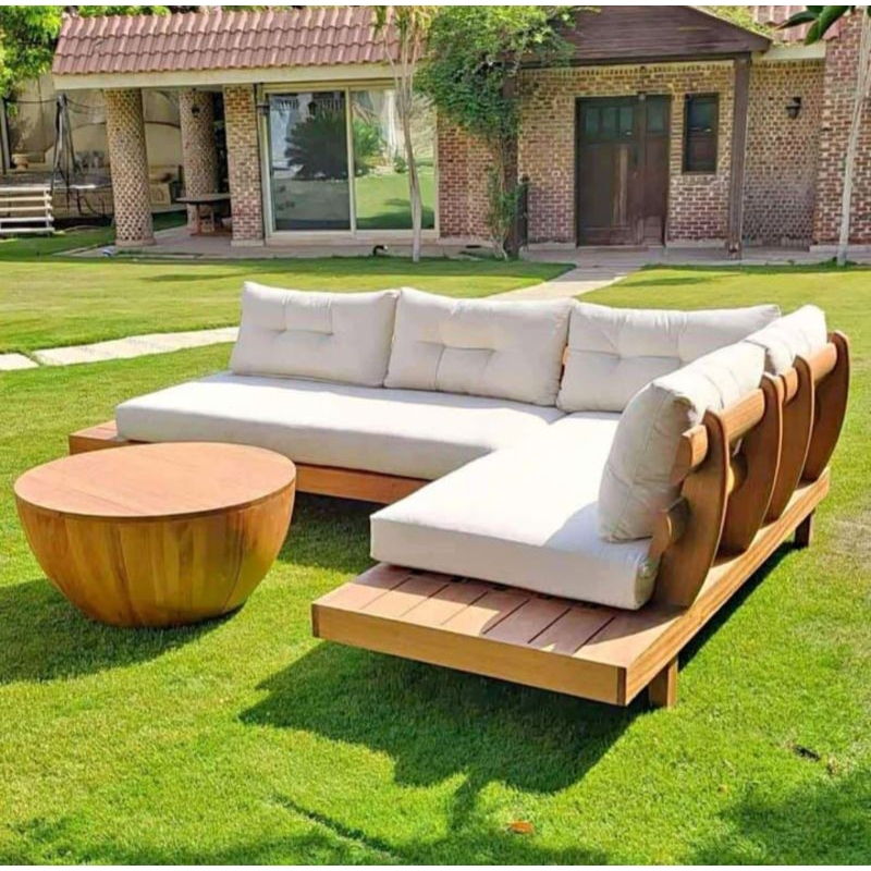 sofa sudut jati