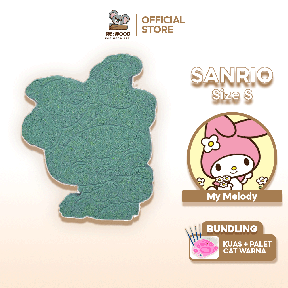 

Wood Painting My Melody Rubber Ducky | Size S | DIY Melukis Karakter Kanvas Kayu Seri Sanrio Bebek