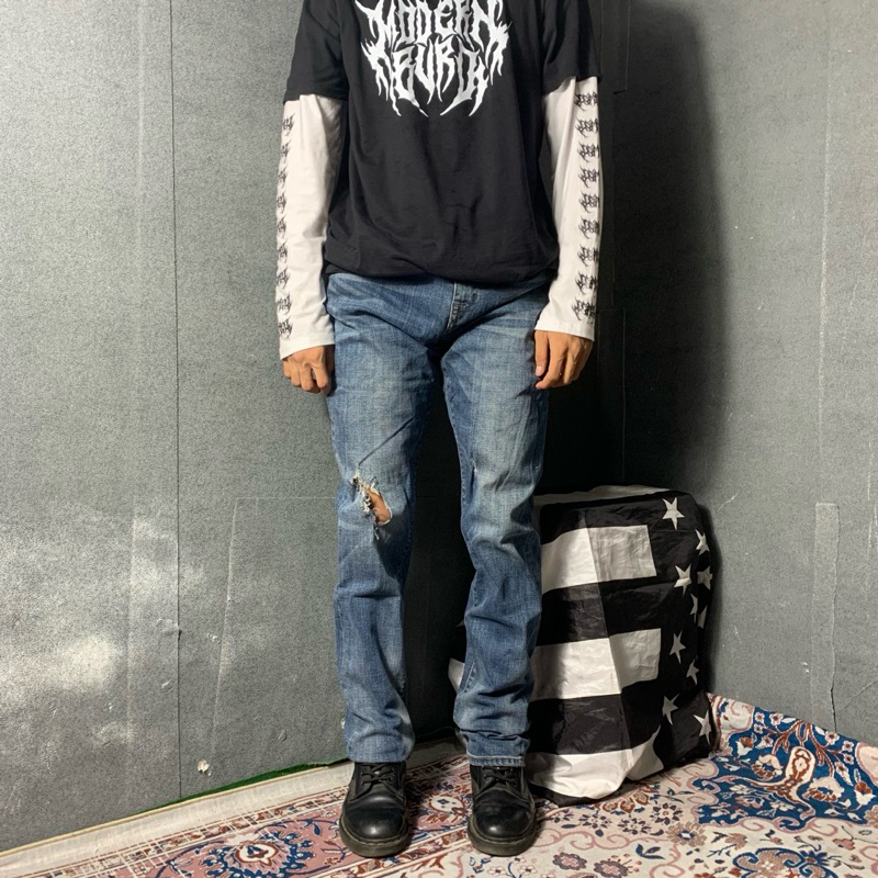 RIPPED BLUE JEANS SPAO SLIM FIT SECOND ORIGINAL