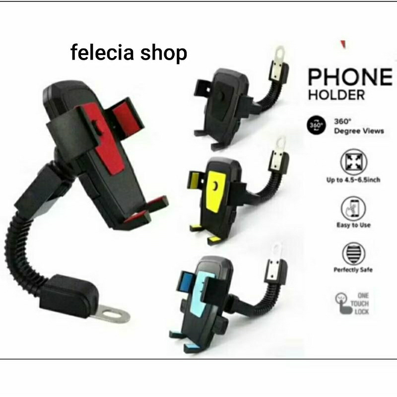 STANDING PHONE HOLDER MOTOR STAND HOLDER PHONE MOTOR DUDUKAN SPION HOLDER SPION BESI