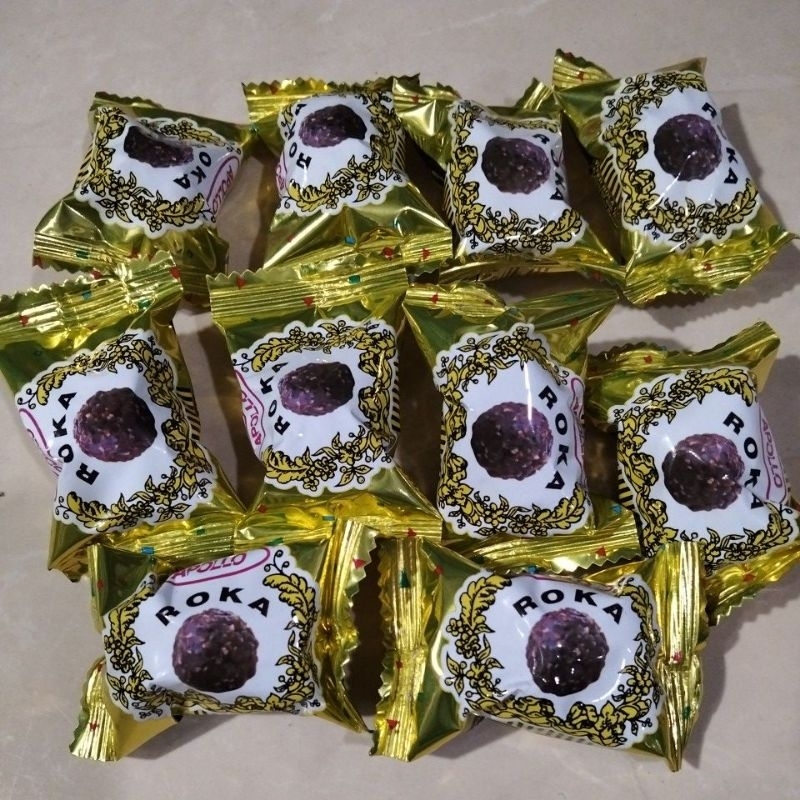 

Apollo Roka wafer bola coklat eceran 10 pcs